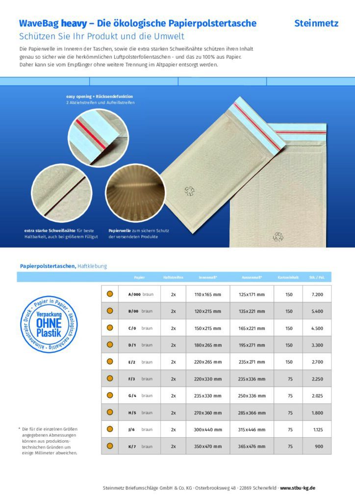 Versandflyer wavebag